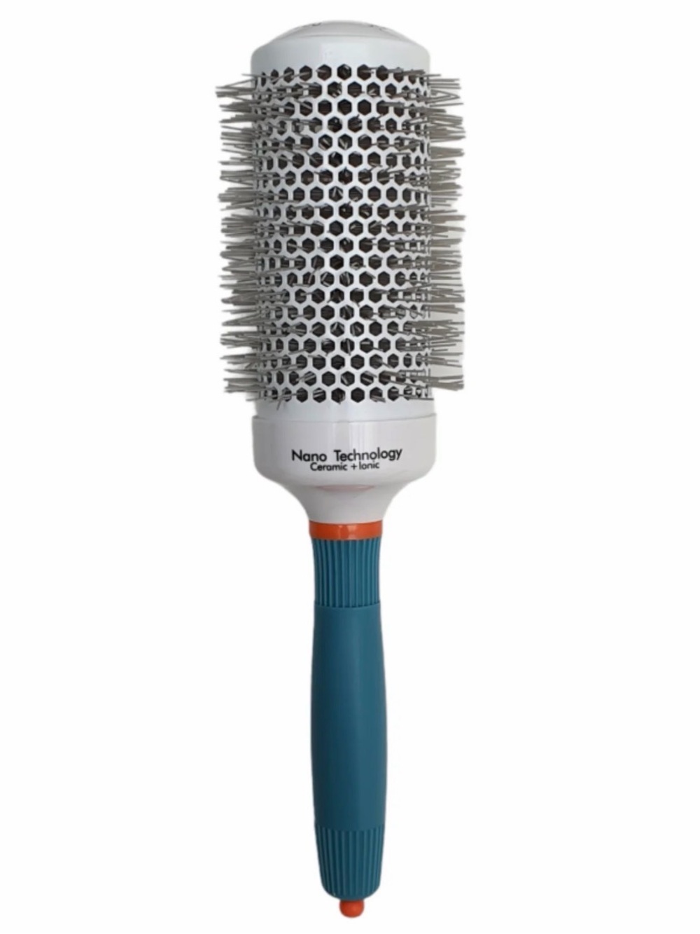 JRL Nano Technology Round Ceramic Thermal Hair Brush - Teal Handle, White Barrel